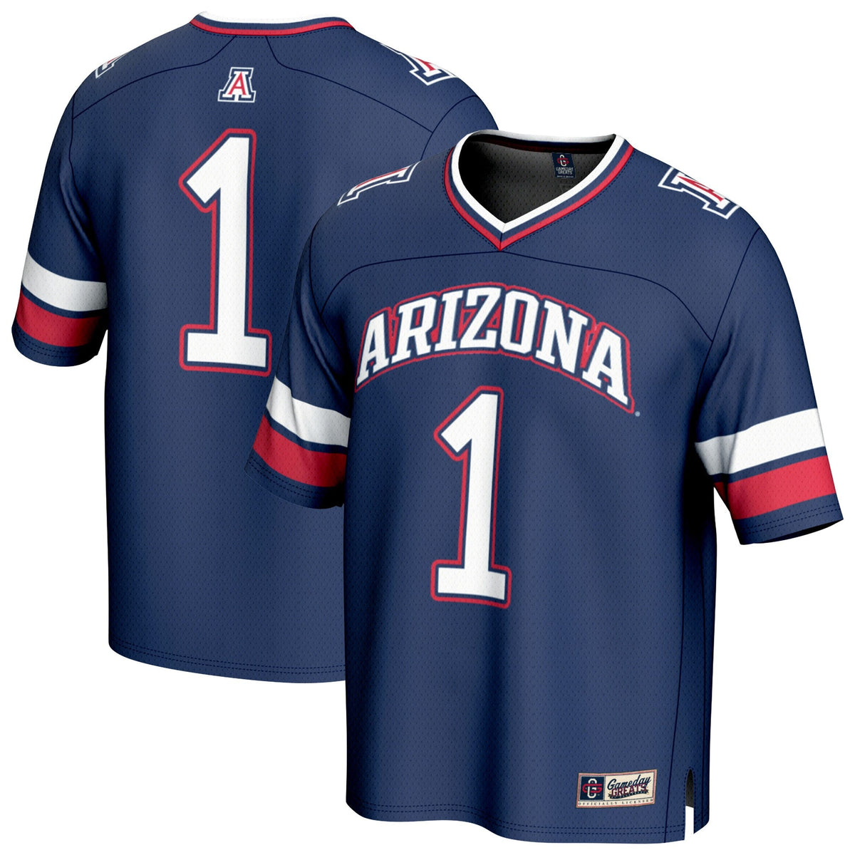 #1 Arizona Wildcats Collegiate Football Fashion Jersey - Navy