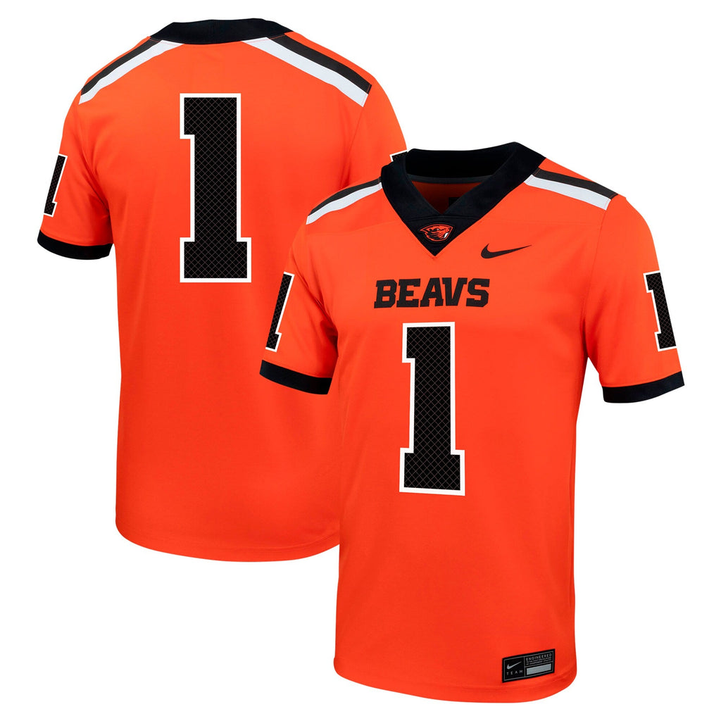 #1 Orange Oregon State Beavers Untouchable Football Jersey