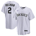 Colorado Rockies Tyler Freeman White Home Replica Baseball Jersey