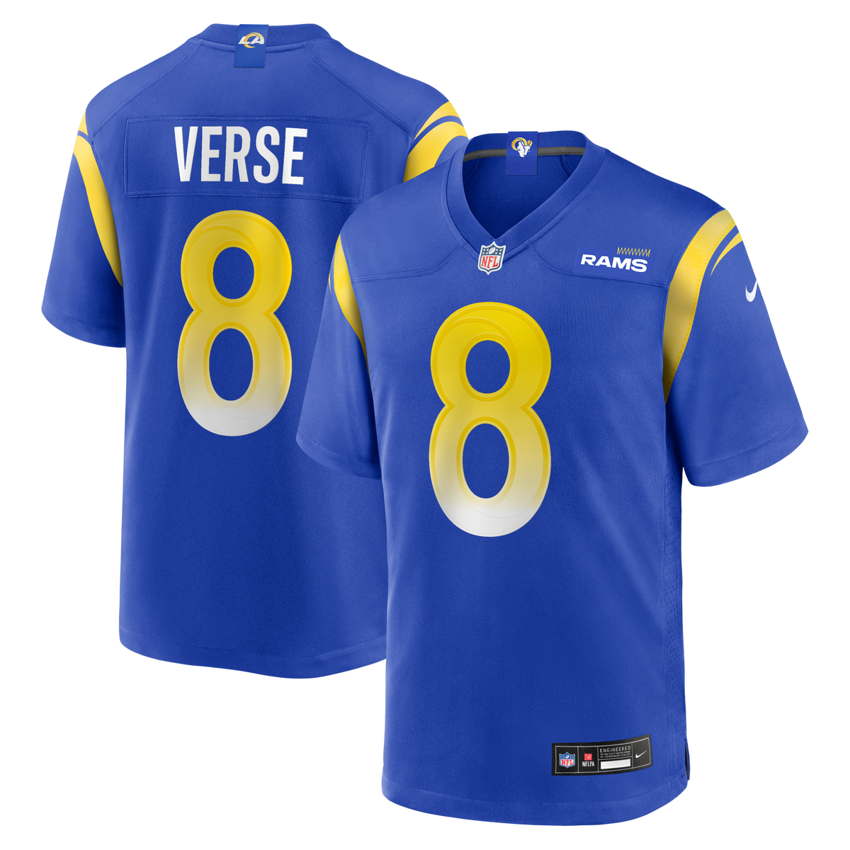 Los Angeles Rams Jared Verse Royal Player Game Football Jersey