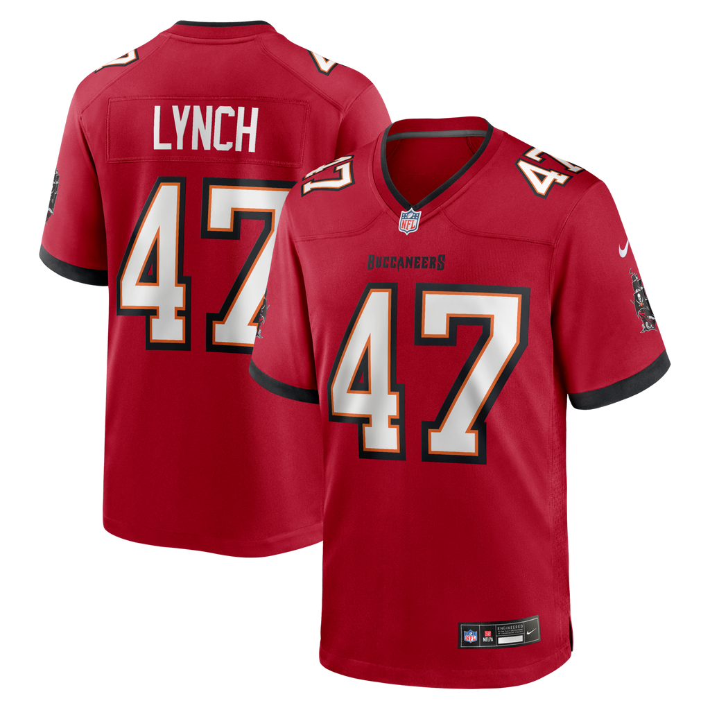 Tampa Bay Buccaneers John Lynch Red Game Retired Player Football Jersey