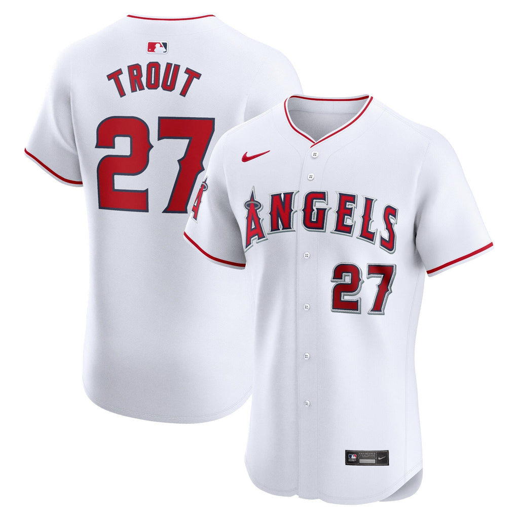Los Angeles Angels Mike Trout White Home Elite Player Baseball Jersey