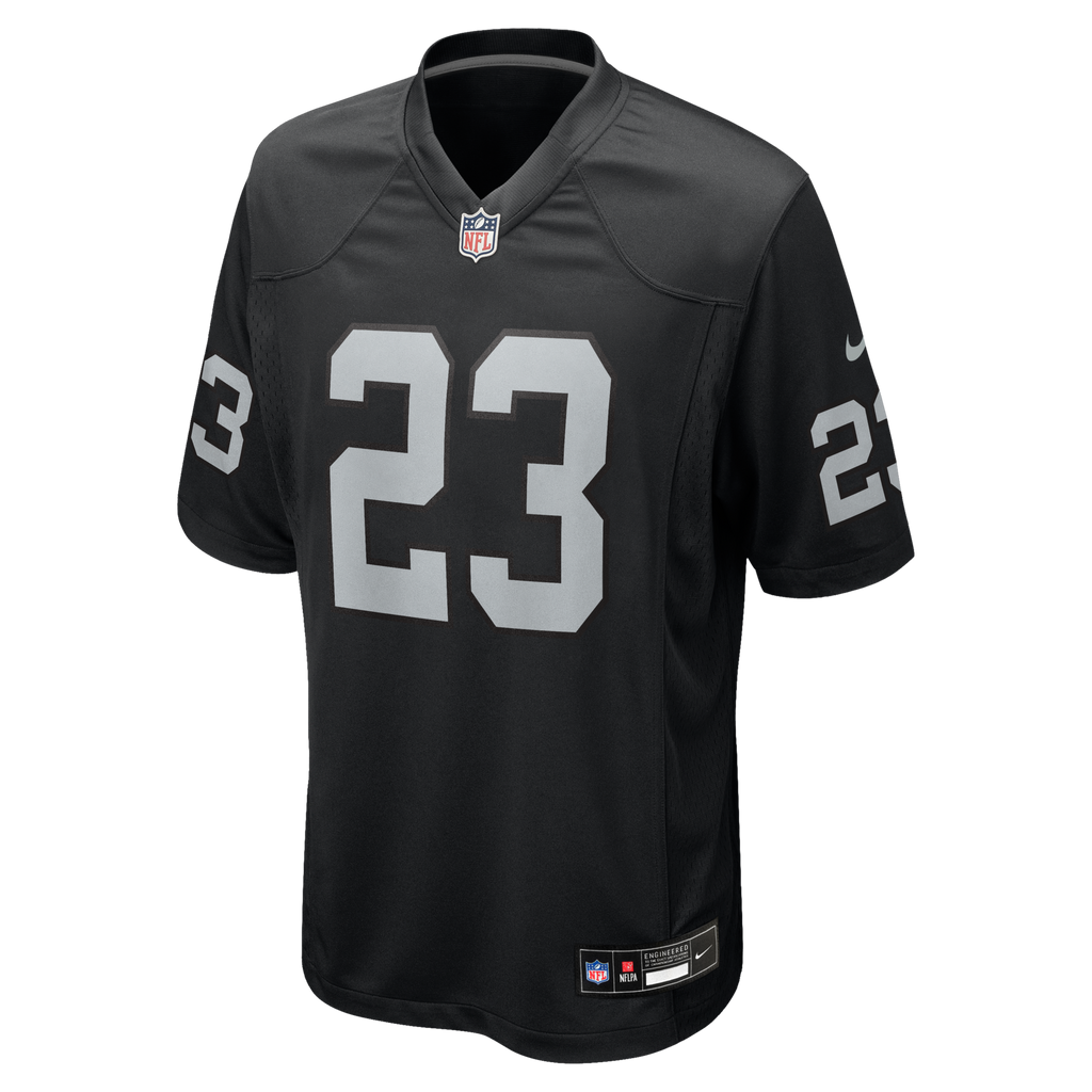 Las Vegas Raiders Dylan Laube Black Team Game Football Jersey