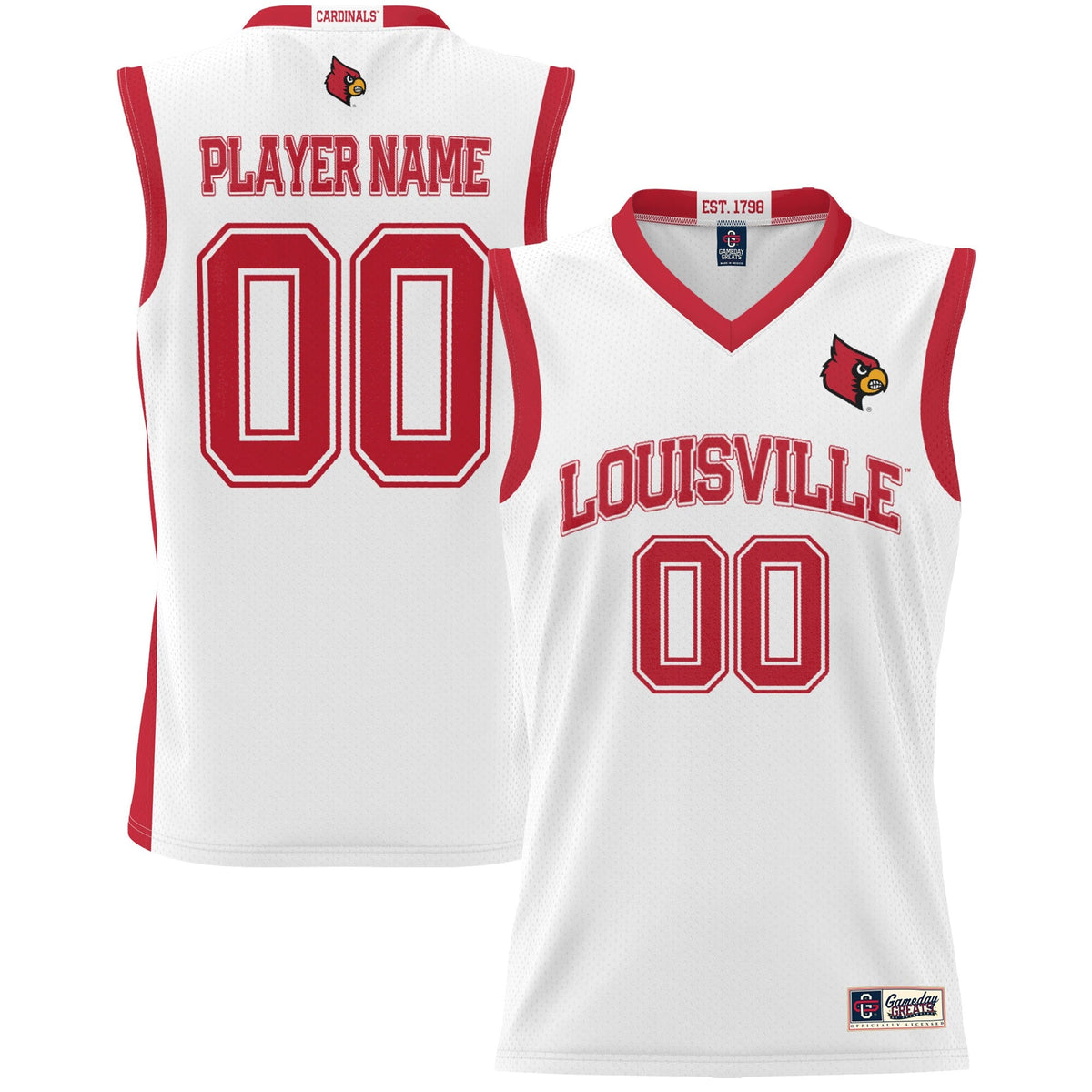 Louisville Cardinals Lightweight NIL Pick-A-Player Basketball Jersey - White