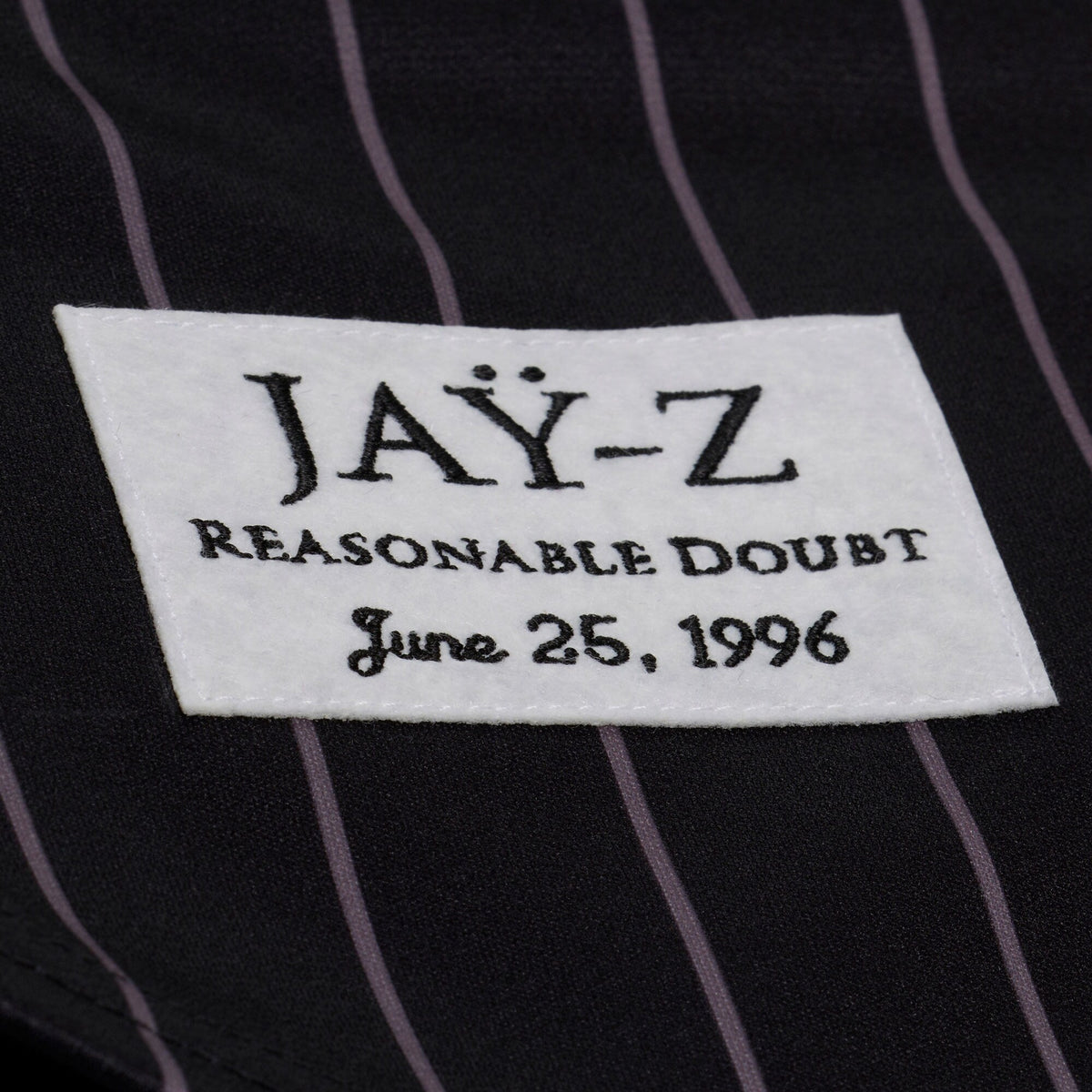 New York Yankees Jay-Z Reasonable Doubt x Black Baseball Jersey