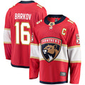 Florida Panthers Aleksander Barkov Red Captain Patch Home Breakaway Hockey Jersey