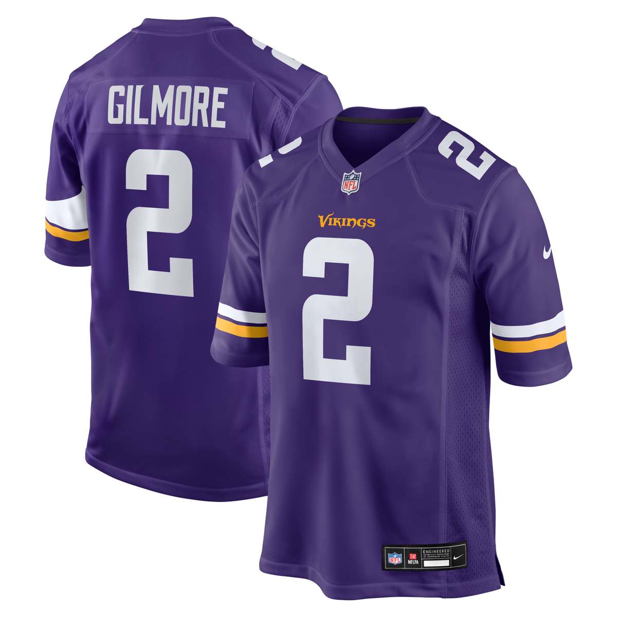 Minnesota Vikings Stephon Gilmore Purple Game Football Jersey