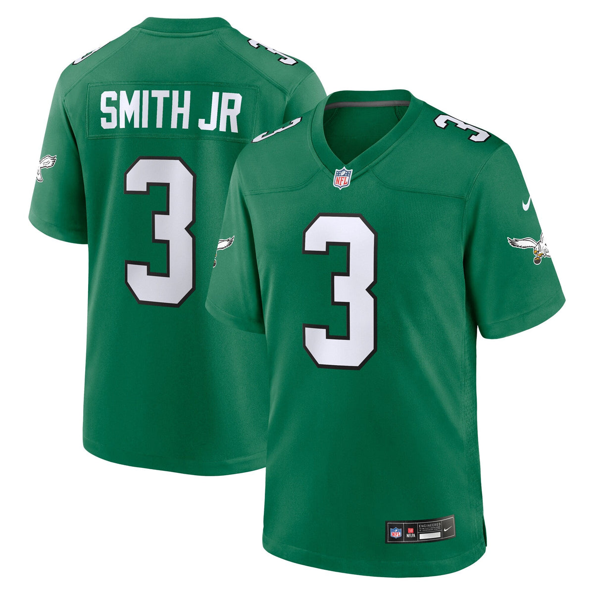 Philadelphia Eagles Nolan Smith Kelly Green Alternate Game Football Jersey