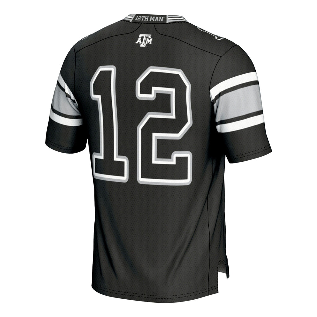 #12 Black Texas A&M Aggies Football Lightweight Fashion Jersey