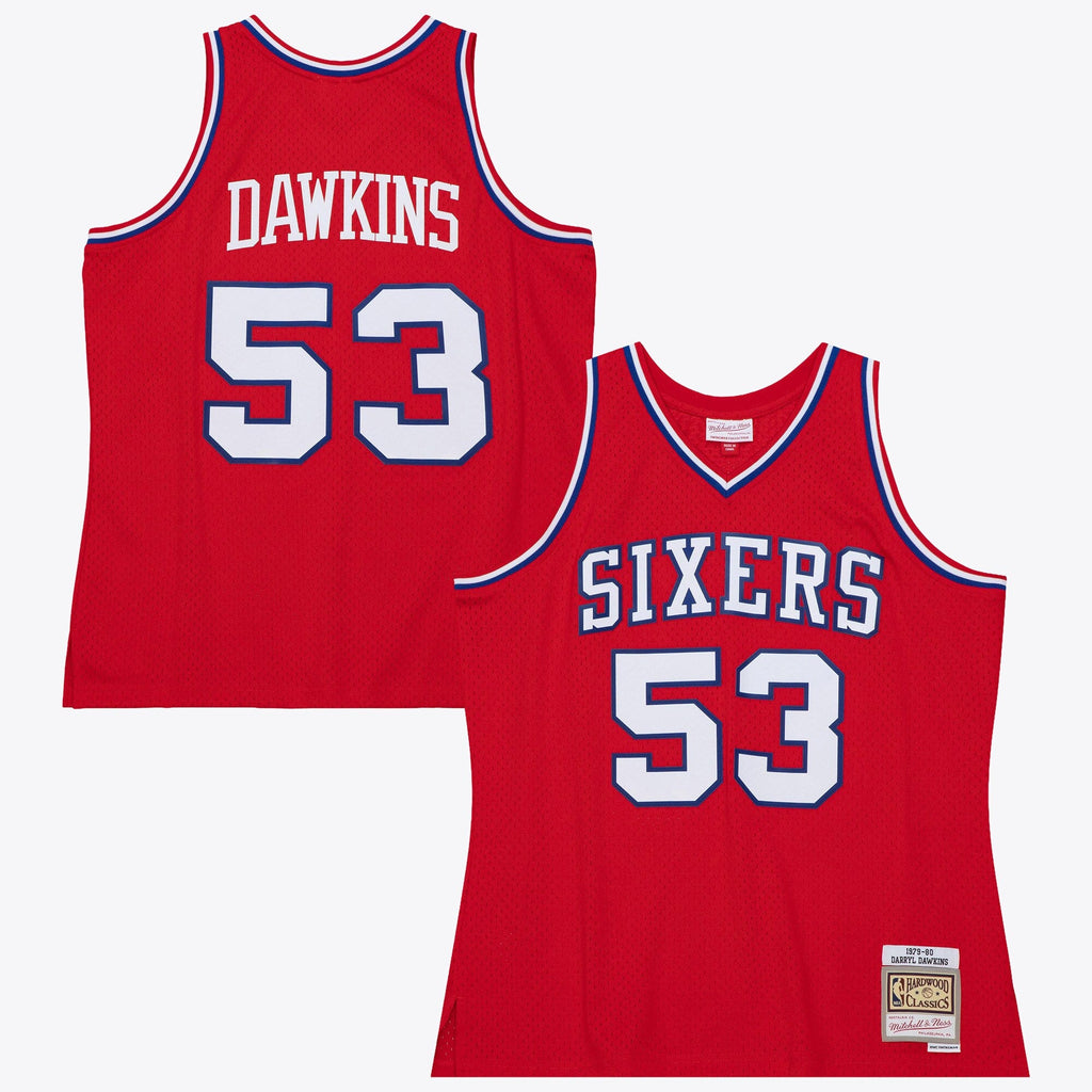 Philadelphia 76ers Darryl Dawkins 1979 Dark Jersey - University Red