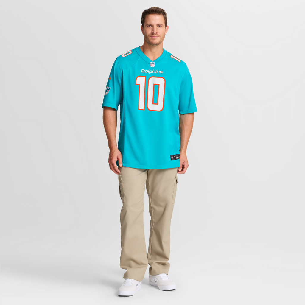 Miami Dolphins Jacob Rodriguez Aqua Game Football Jersey