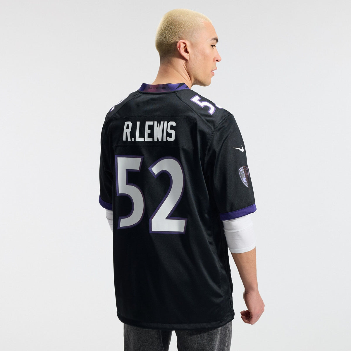 Baltimore Ravens Ray Lewis Black Alternate Retired Player Game Football Jersey