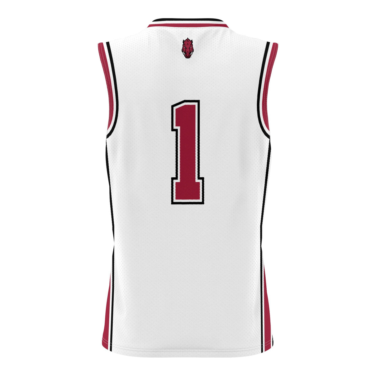 #1 White Arkansas Razorbacks Lightweight Basketball Jersey