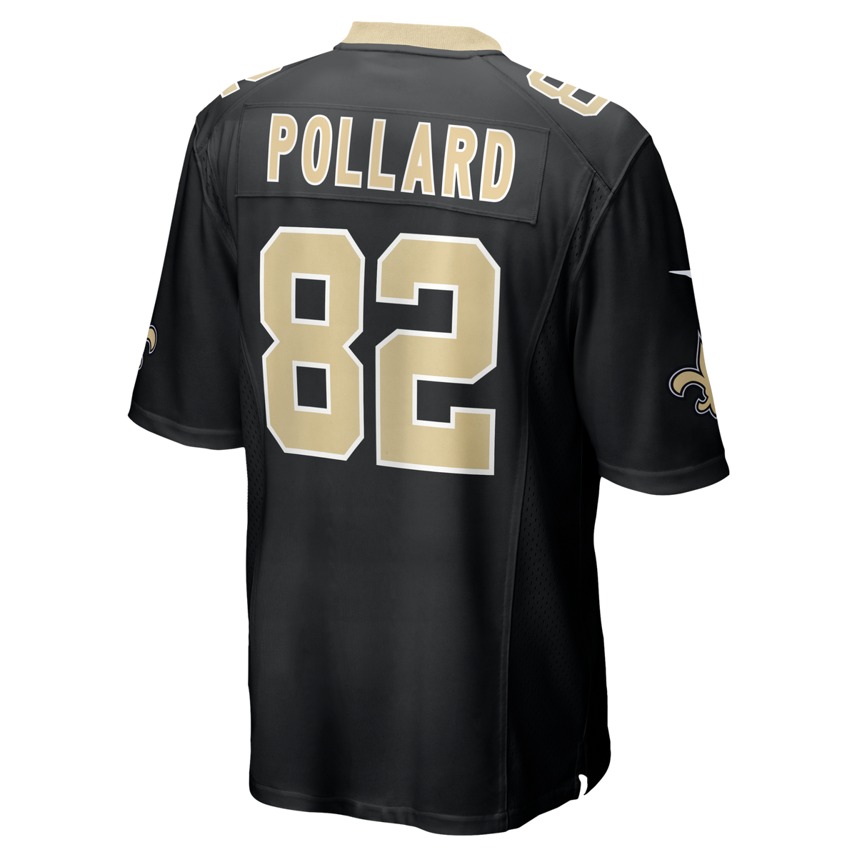 New Orleans Saints Bob Pollard Black Game Retired Player Football Jersey
