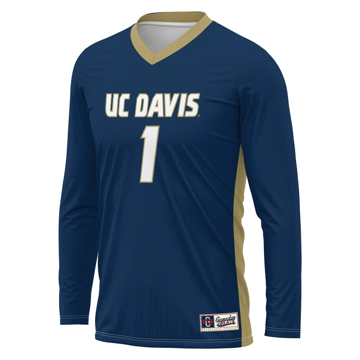 UC Davis Aggies Lightweight Collegiate Volleyball Fashion Jersey - Navy