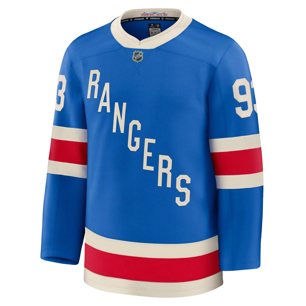 New York Rangers Mika Zibanejad Blue Centennial Premium Jersey