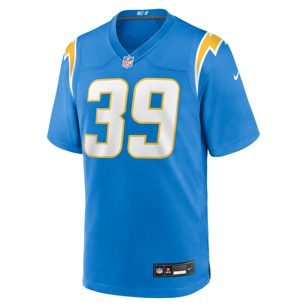 Los Angeles Chargers Eric Rogers Powder Blue Team Game Football Jersey