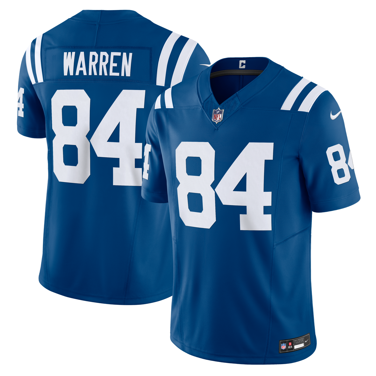 Indianapolis Colts Tyler Warren Royal Team Vapor F.U.S.E. Limited Football Jersey