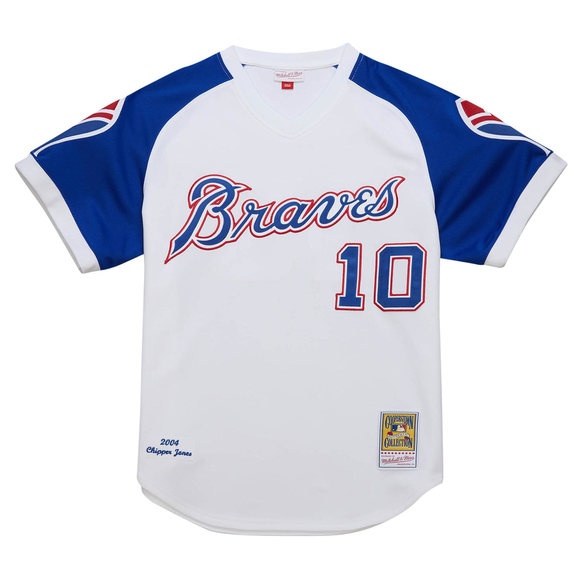Atlanta Braves Chipper Jones White 2004 Cooperstown Collection Throwback Baseball Jersey