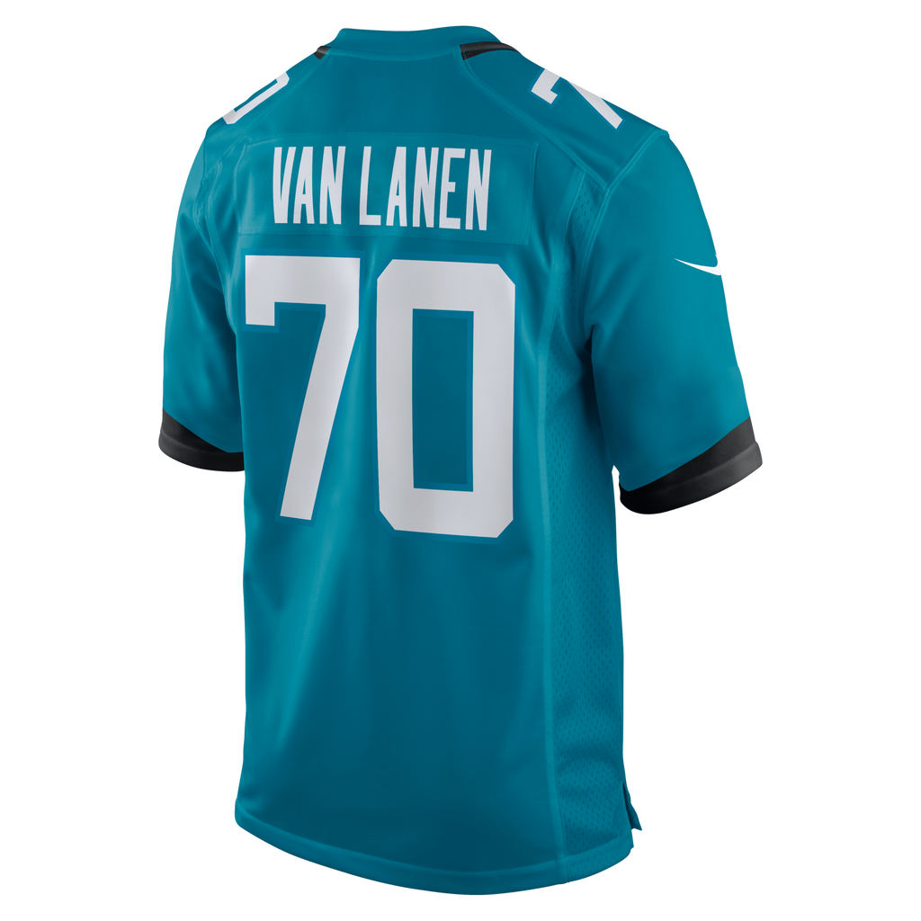 Jacksonville Jaguars Cole Van Lanen Teal Game Player Football Jersey