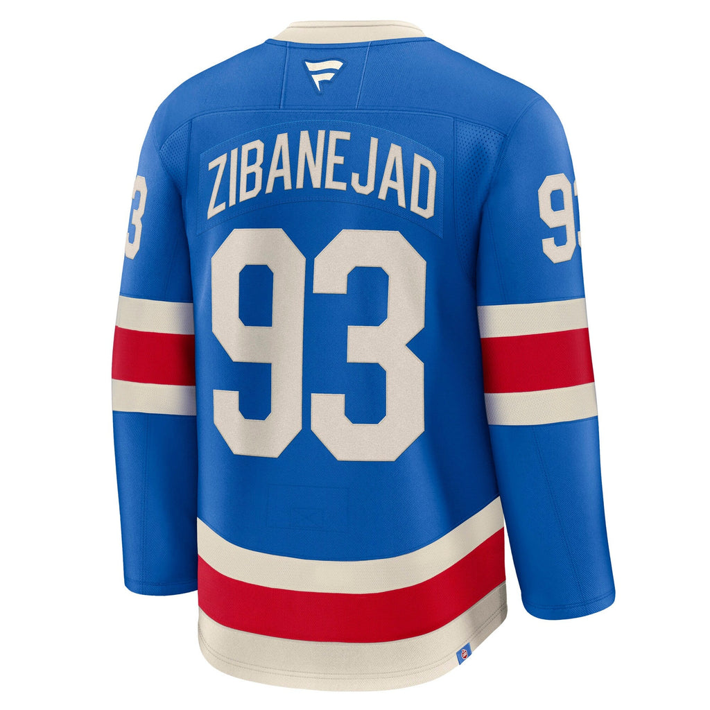 New York Rangers Mika Zibanejad Blue Centennial Premium Jersey