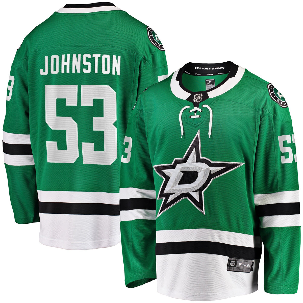 Dallas Stars Wyatt Johnston Kelly Green Home Breakaway Player Hockey Jersey