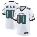 Philadelphia Eagles White White Custom Game Football Jersey