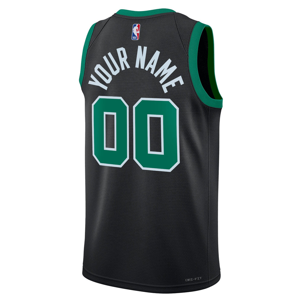 Boston Celtics Statement Edition Swingman Jersey - Black - Custom