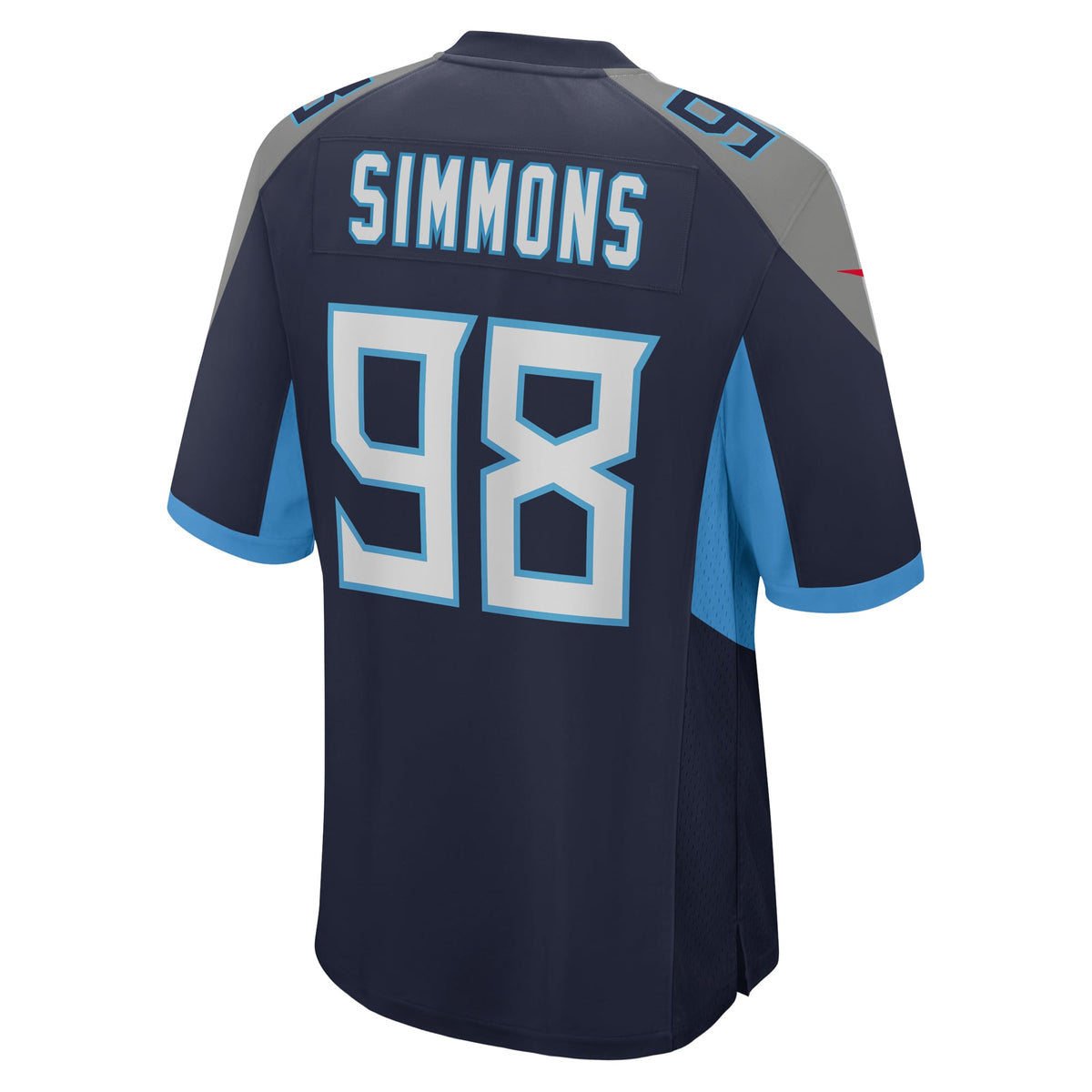 Tennessee Titans Jeffery Simmons Navy Game Football Jersey