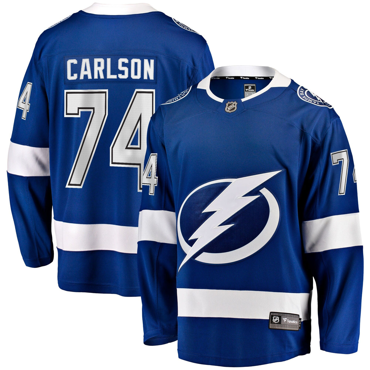 Tampa Bay Lightning John Carlson Blue Home Breakaway Hockey Jersey