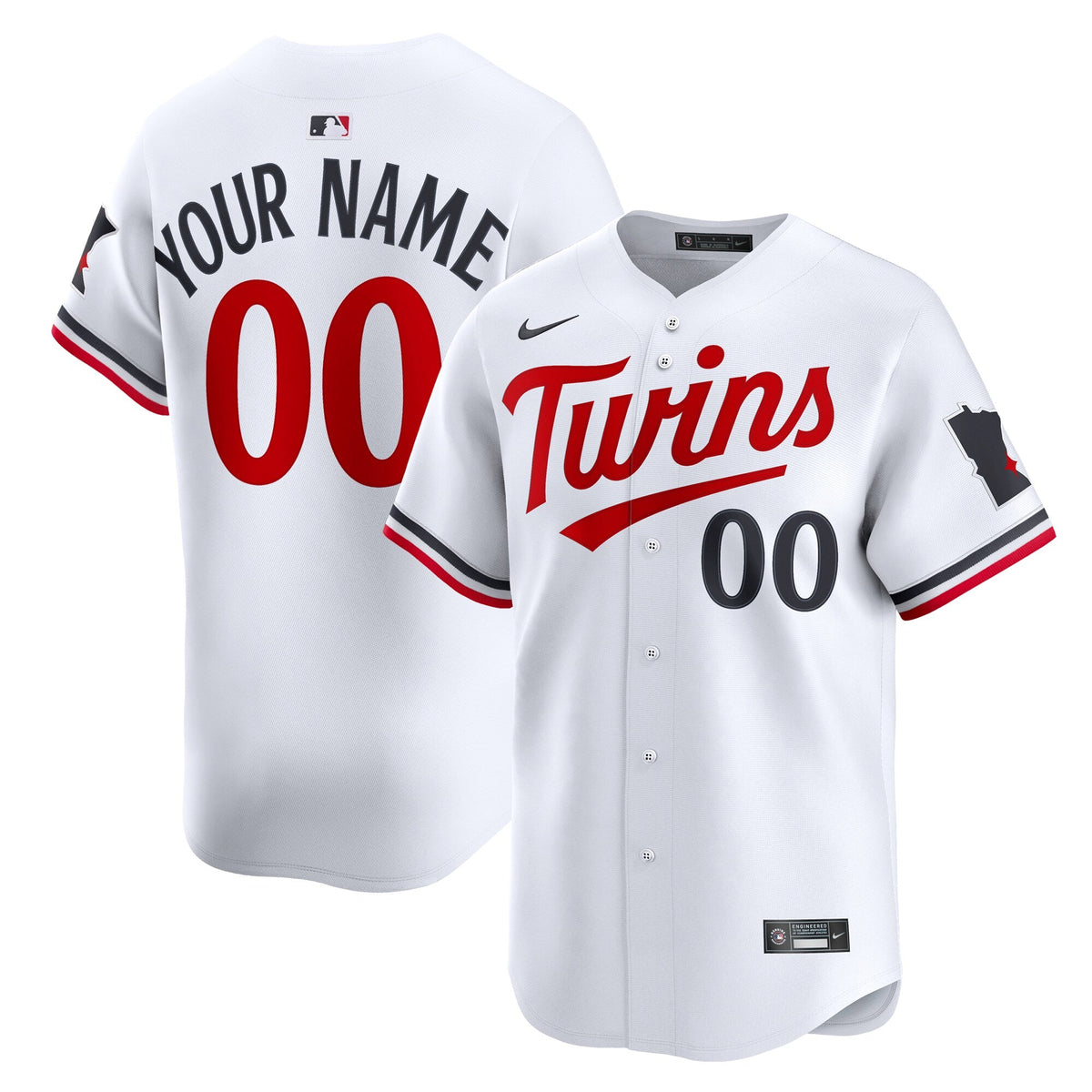 Minnesota Twins White Home Limited Custom Baseball Jersey