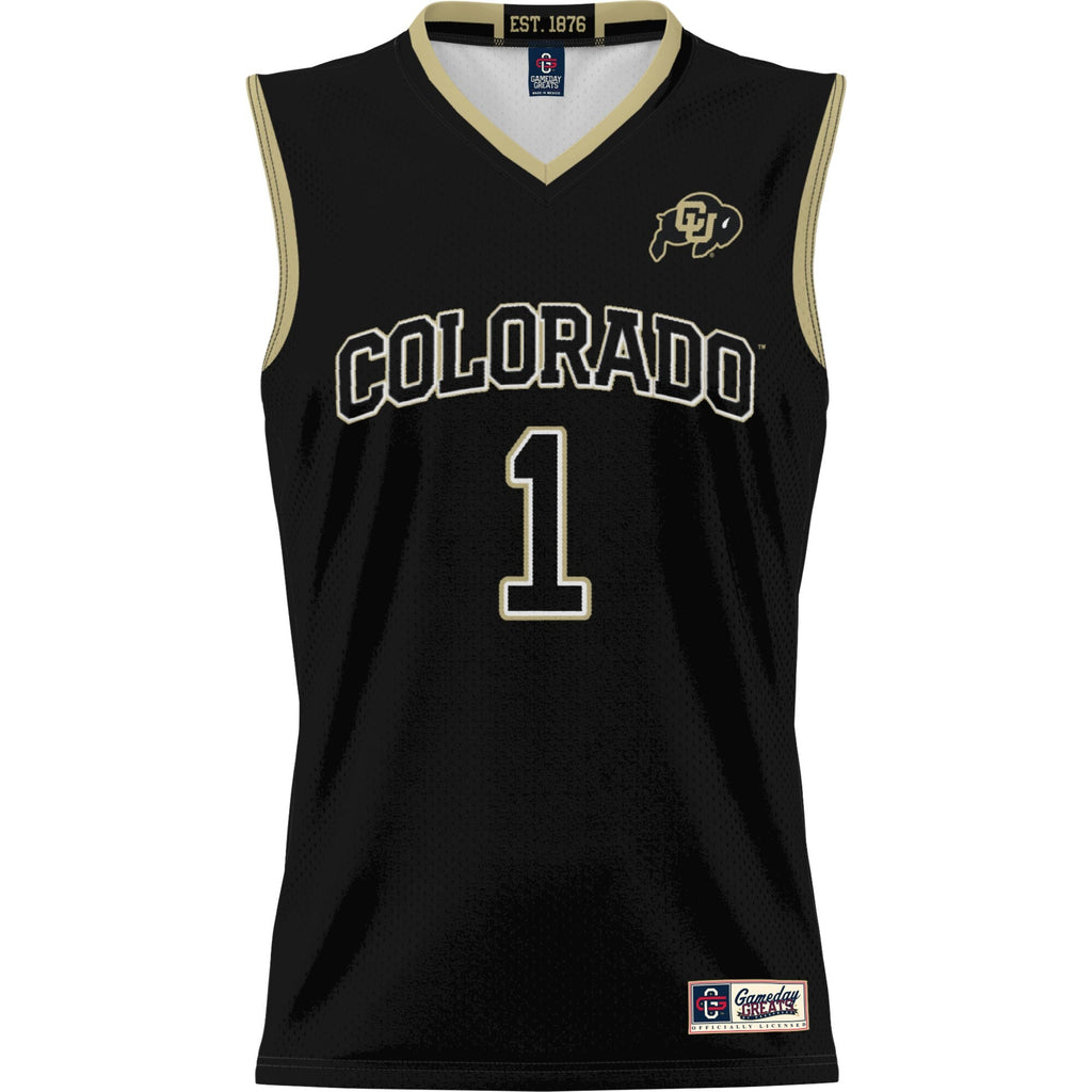 #1 Colorado Buffaloes Replica Lightweight Basketball Jersey - Black