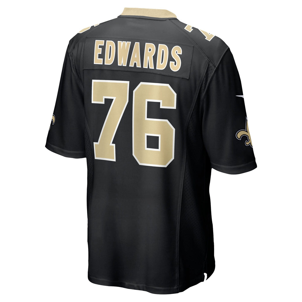New Orleans Saints David Edwards Black Team Game Football Jersey