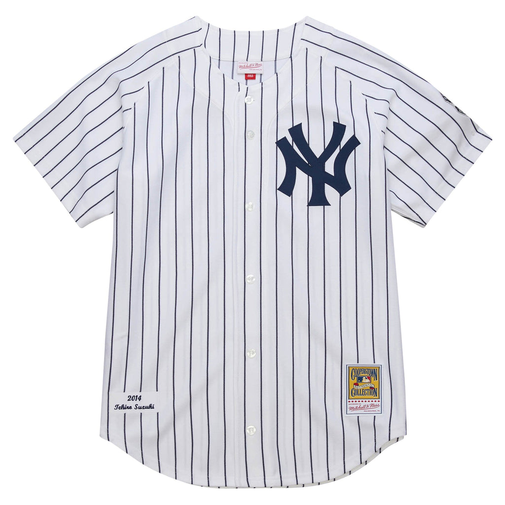New York Yankees Ichiro Suzuki White 2014 Cooperstown Collection Throwback Baseball Jersey