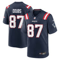 New England Patriots Romeo Doubs Navy Game Football Jersey