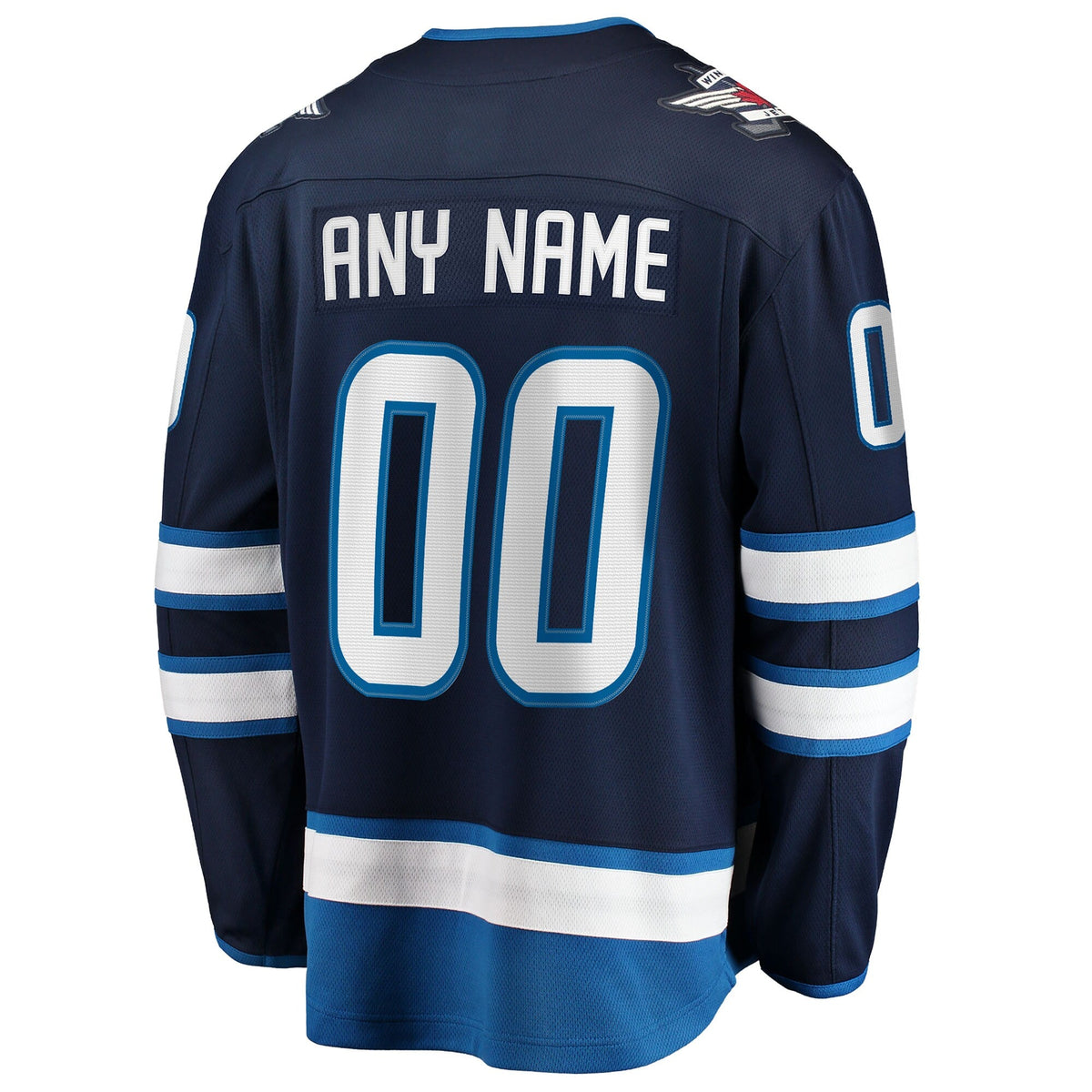 Winnipeg Jets Blue Home Breakaway Custom Hockey Jersey
