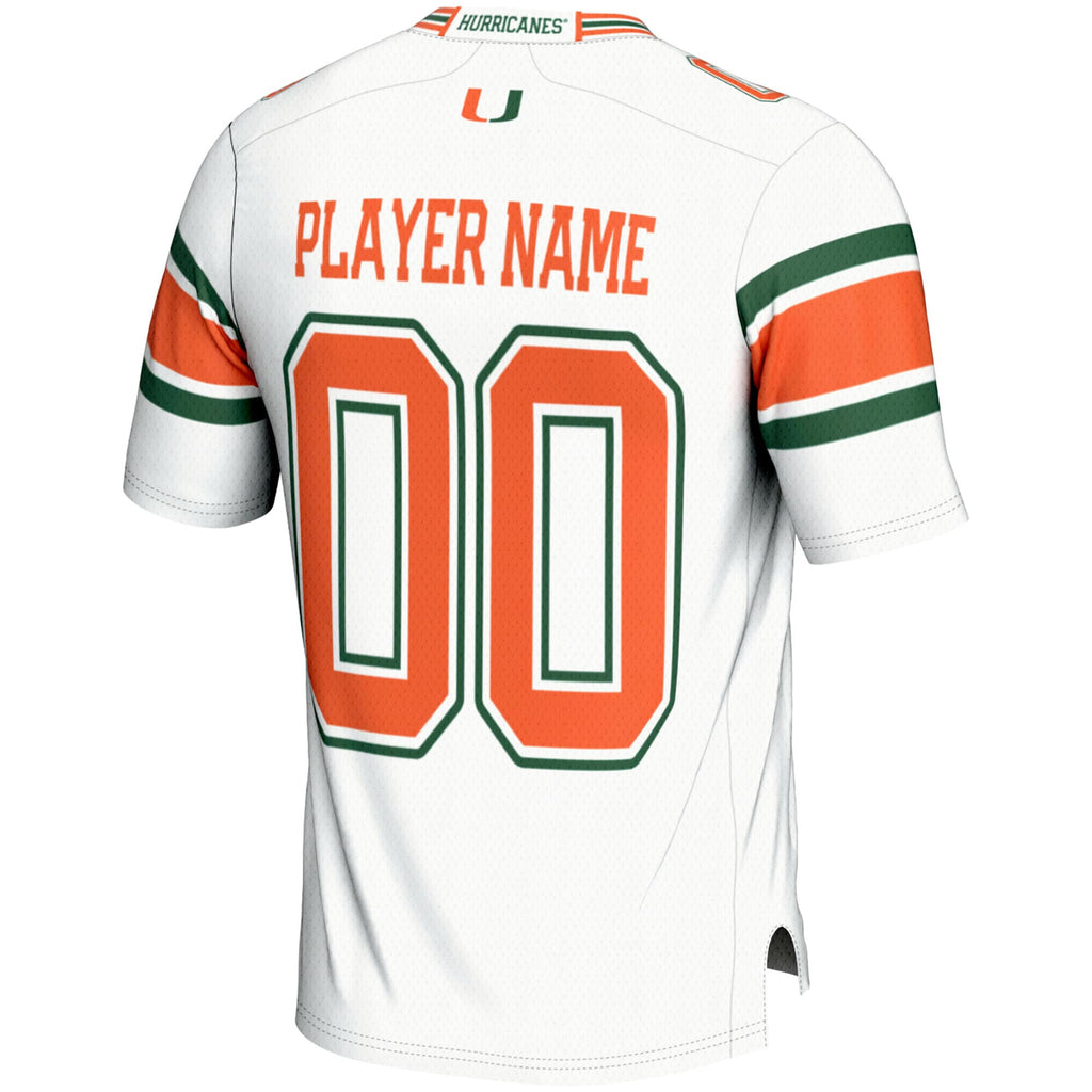 Miami Hurricanes NIL Pick-A-Player Football Jersey - White