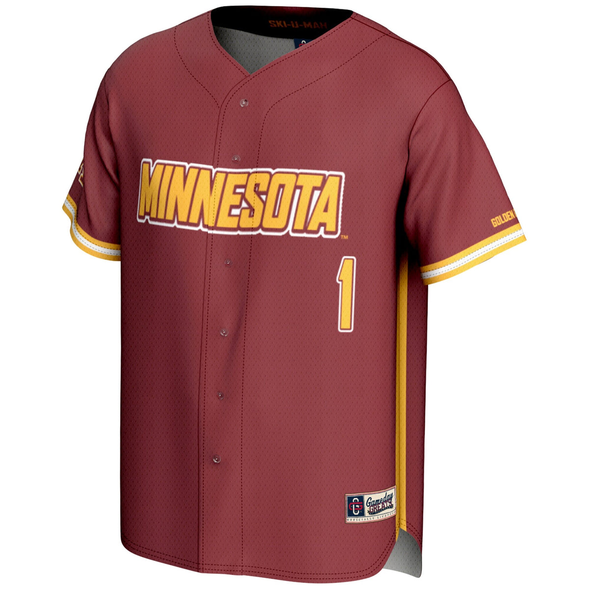 #1 Minnesota Golden Gophers Lightweight Baseball Jersey - Maroon