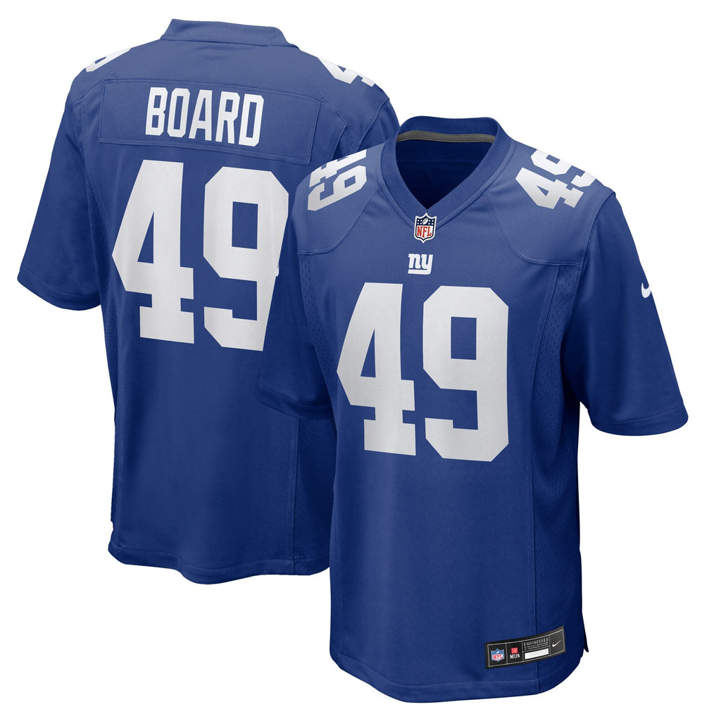 New York Giants Chris Board Royal Team Game Football Jersey