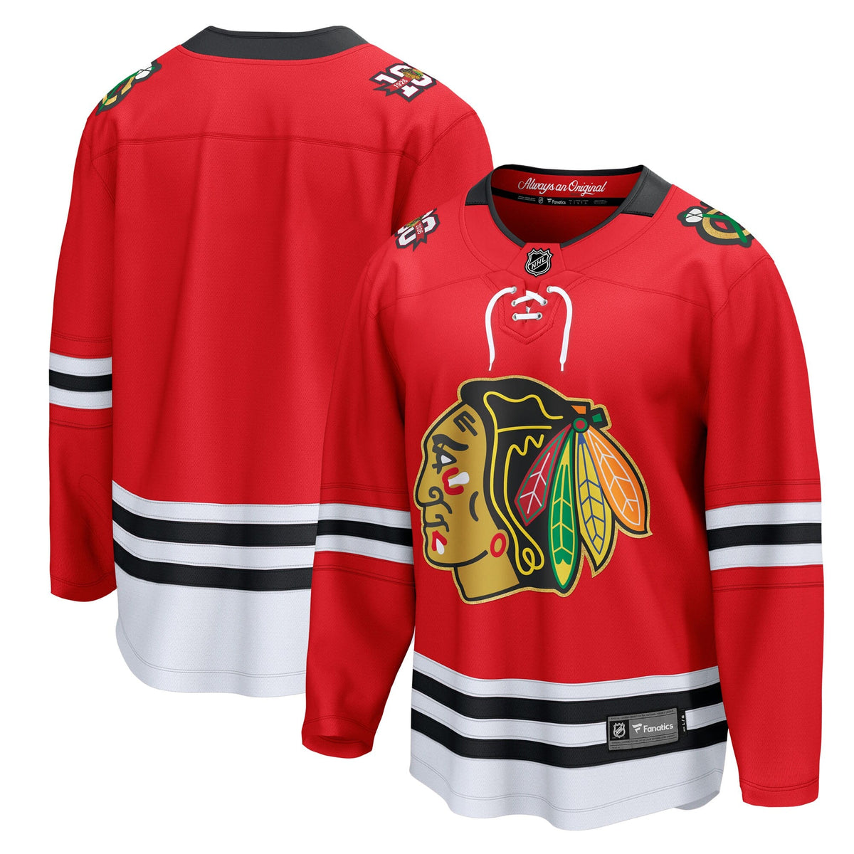 Chicago Blackhawks Red Centennial Breakaway Hockey Jersey