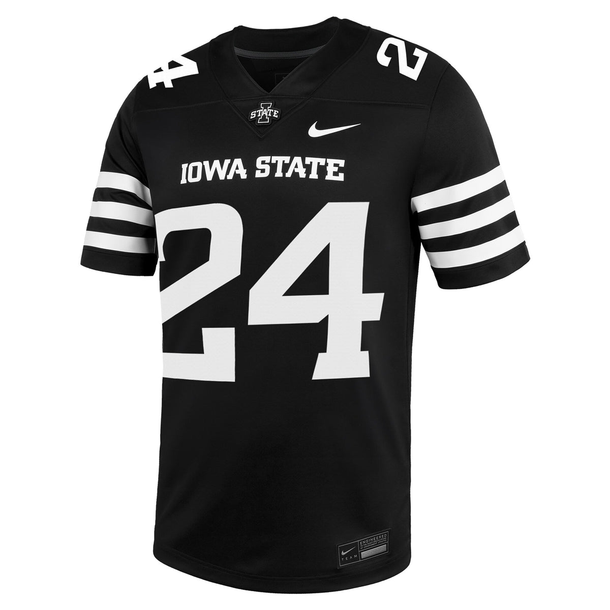 #24 Black Iowa State Cyclones Alternate Game Jersey