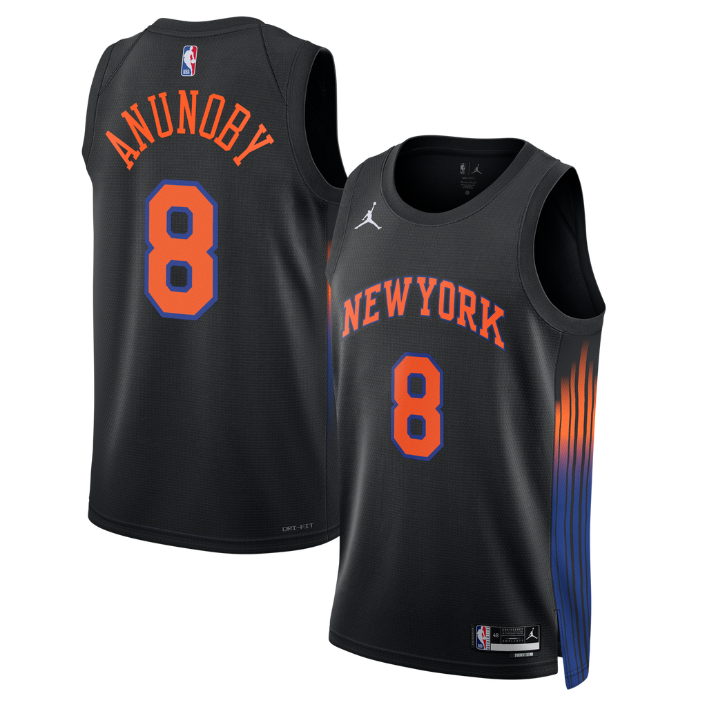 New York Knicks Statement Edition Jersey - Black - OG Anunoby