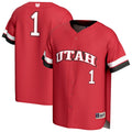 #1 Utah Utes Lightweight Collegiate Baseball Fashion Jersey - Red