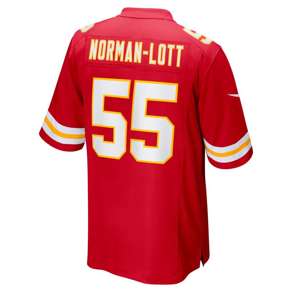 Kansas City Chiefs Omarr Norman-Lott Red Team Game Football Jersey