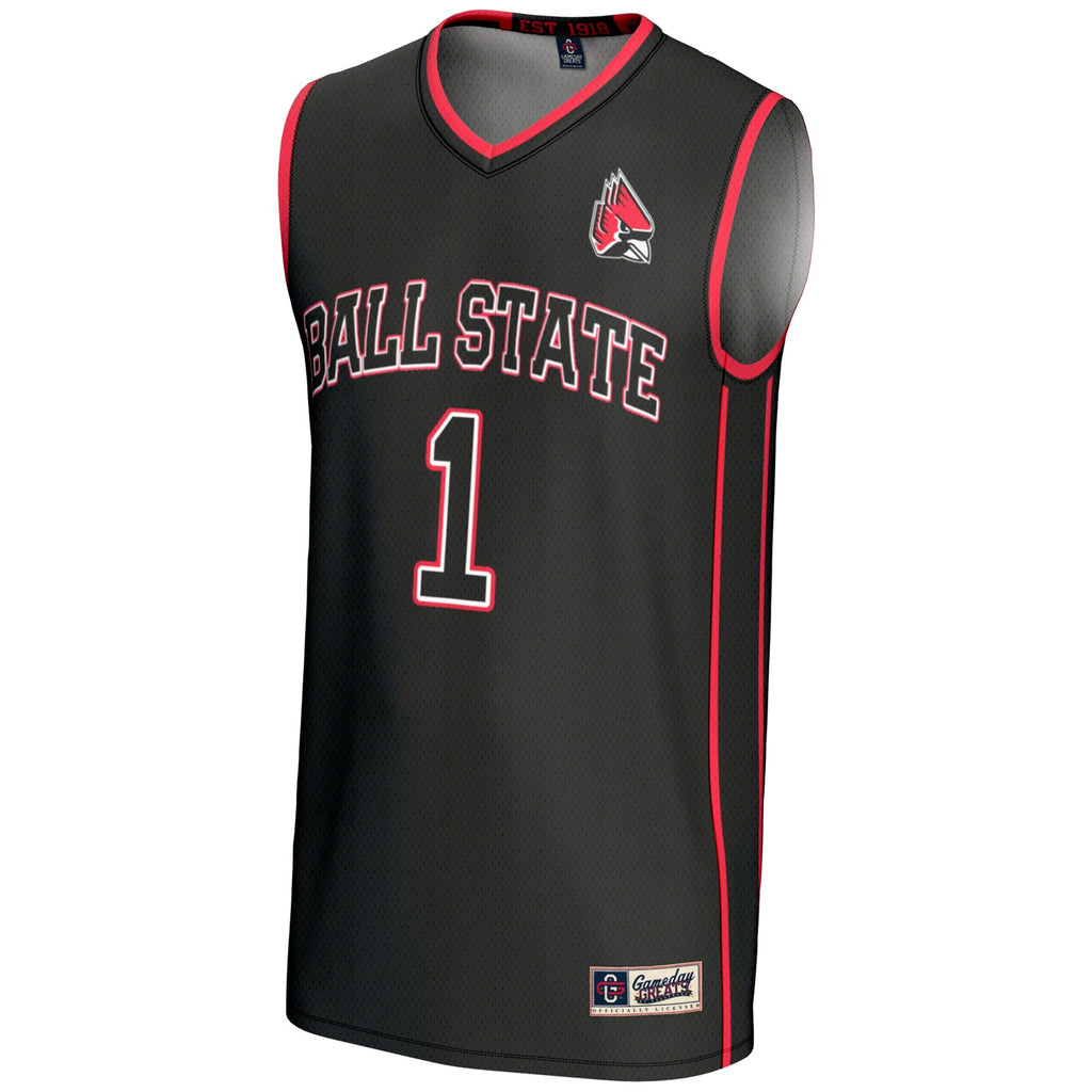 #70 Ball State Cardinals Lightweight Basketball Jersey - Black