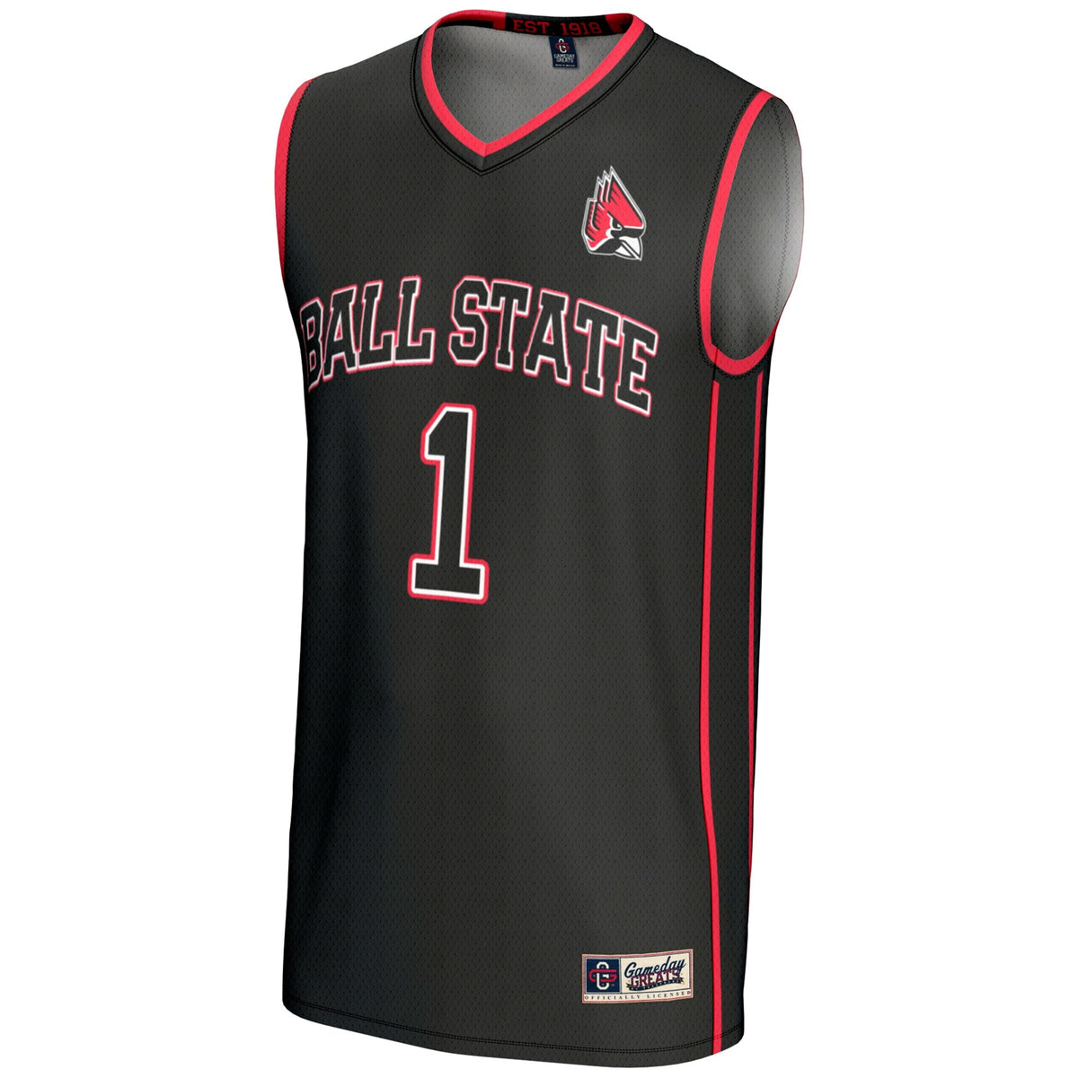 #70 Ball State Cardinals Lightweight Basketball Jersey - Black