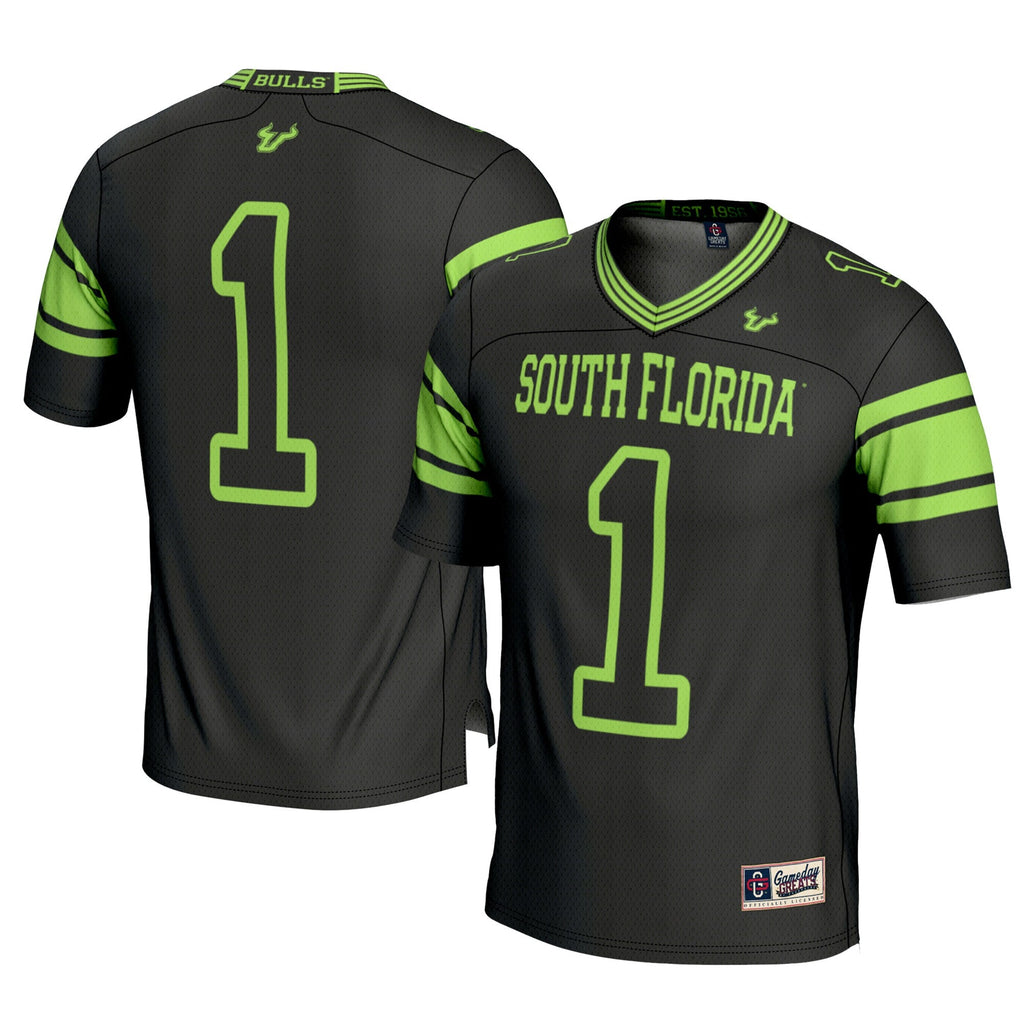 #1 Black South Florida Bulls Football Jersey