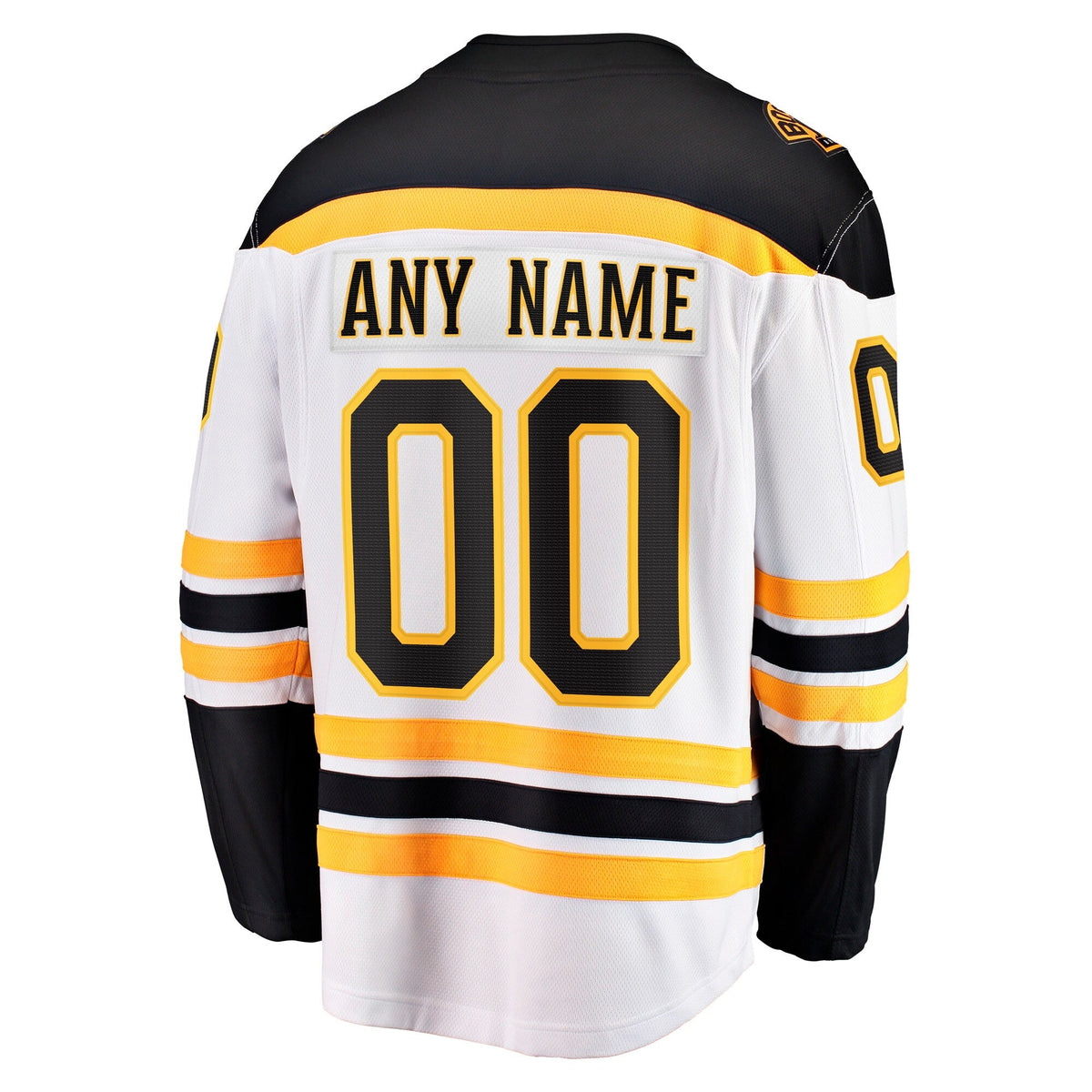Boston Bruins White Away Breakaway Custom Hockey Jersey