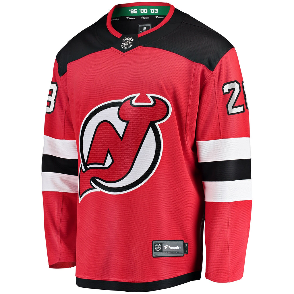 New Hockey Jersey Devils Timo Meier Red Home Breakaway Jersey