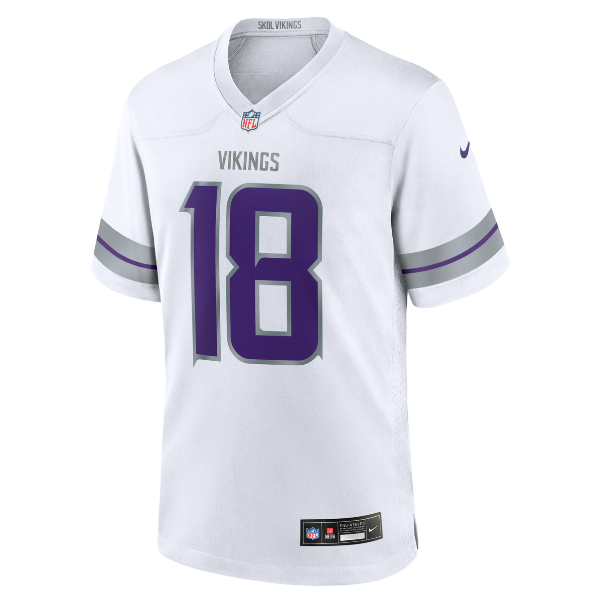 Minnesota Vikings Justin Jefferson White Alternate Game Player Football Jersey